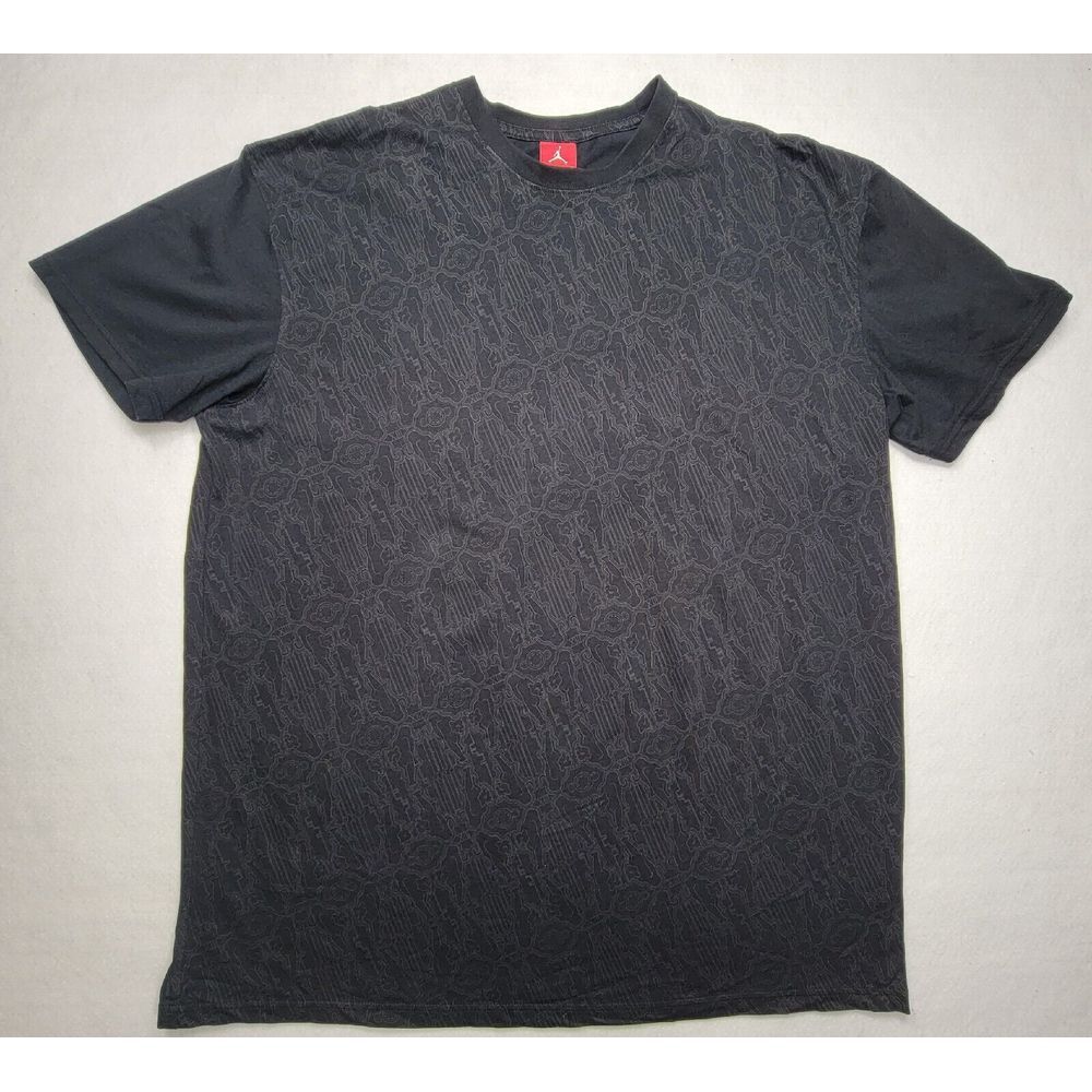 Vintage Nike Air Jordan TShirt Mens 2XL Hidden Face 2 Face Black Puma‎ Pattern